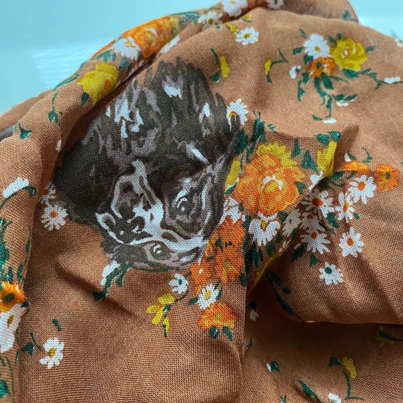 Coach Dog Print Scarf NWT - Picture 2 of 7